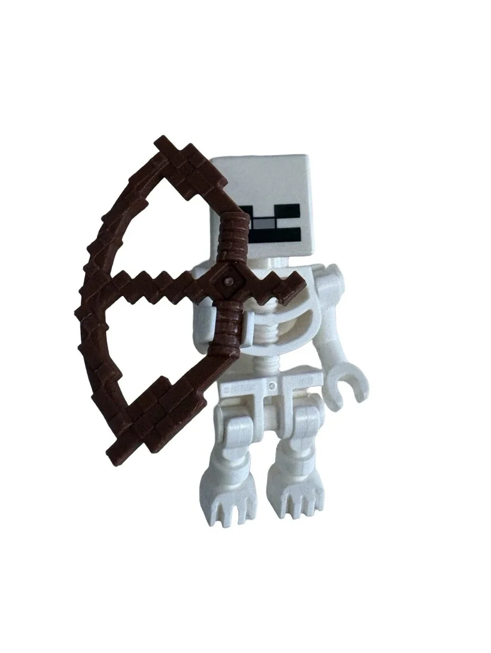 LEGO Minecraft White Skeleton with Cube Skull and Brown Bow and Arrow 21132